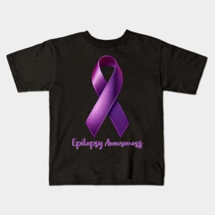 Purple Ribbon Month Epilepsy Awareness for Men Women Warrior Kids T-Shirt